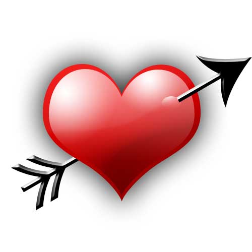 Red Heart with Arrow - Classic Love Symbol for Valentine’s Day & Romance
