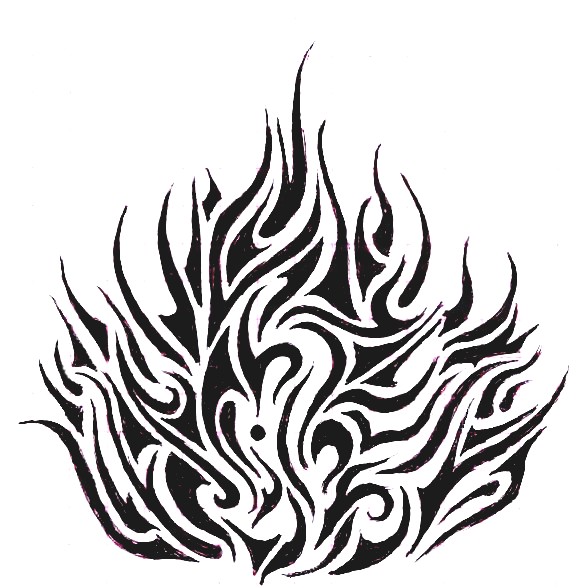 White and black fire illustration Tribal Flames Tattoo tattoos png   PNGEgg