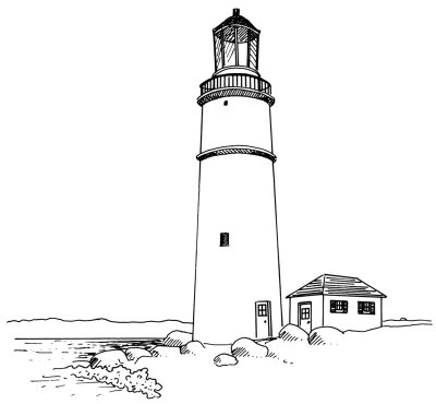 How to draw a lighthouse scenery easily  Pencil sketch scenery drawing   Step by step  YouTube