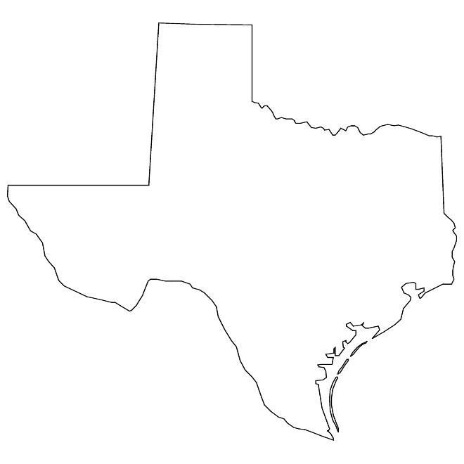 OUTLINE VECTOR MAP OF TEXAS - Download at Vectorportal