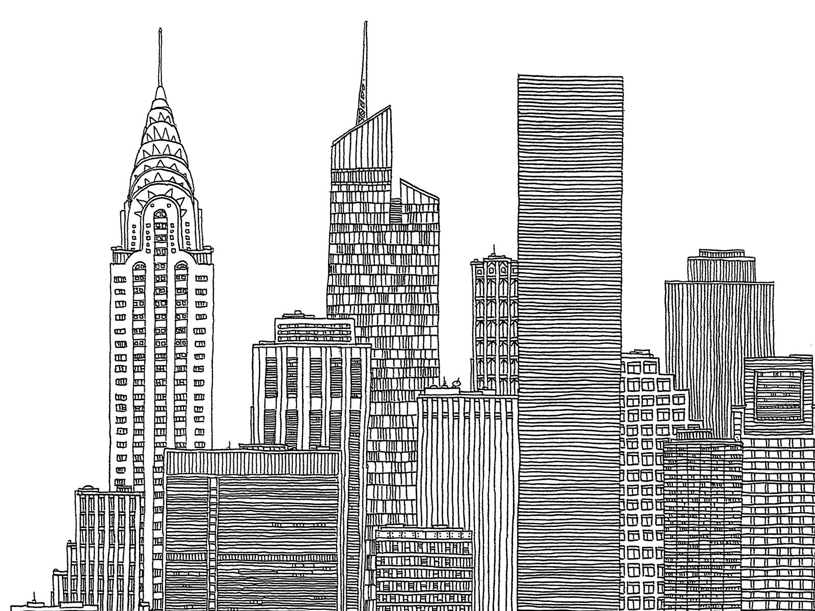 easy drawings of new york city  Clip Art Library