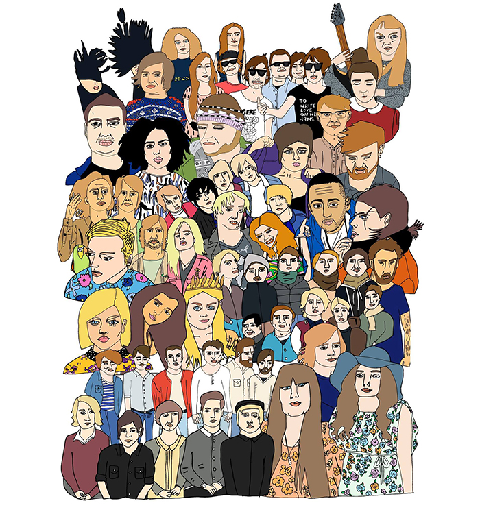 Diverse Human Portrait Collage - Artistic Illustration of Inclusive Community