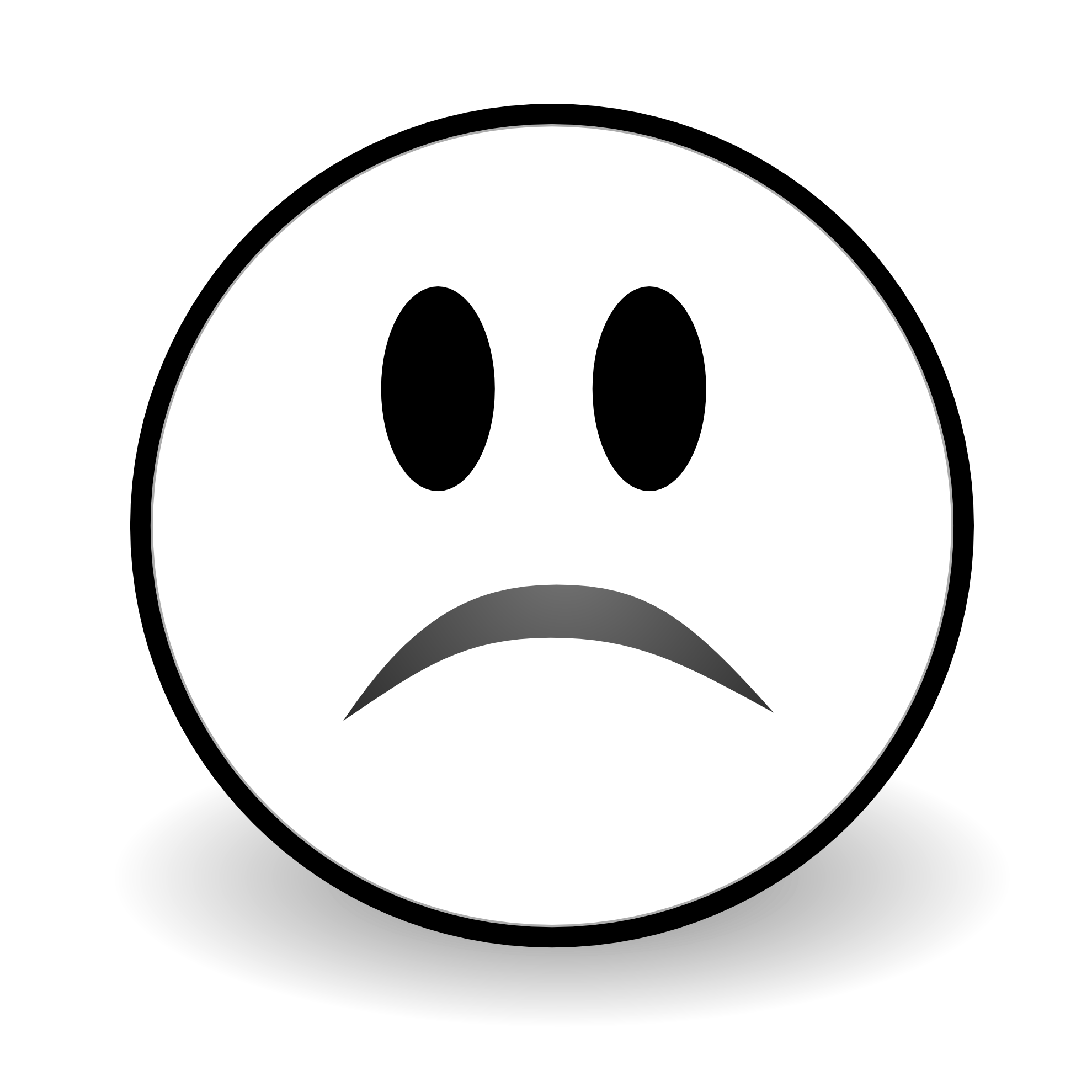 angry face black and white clipart