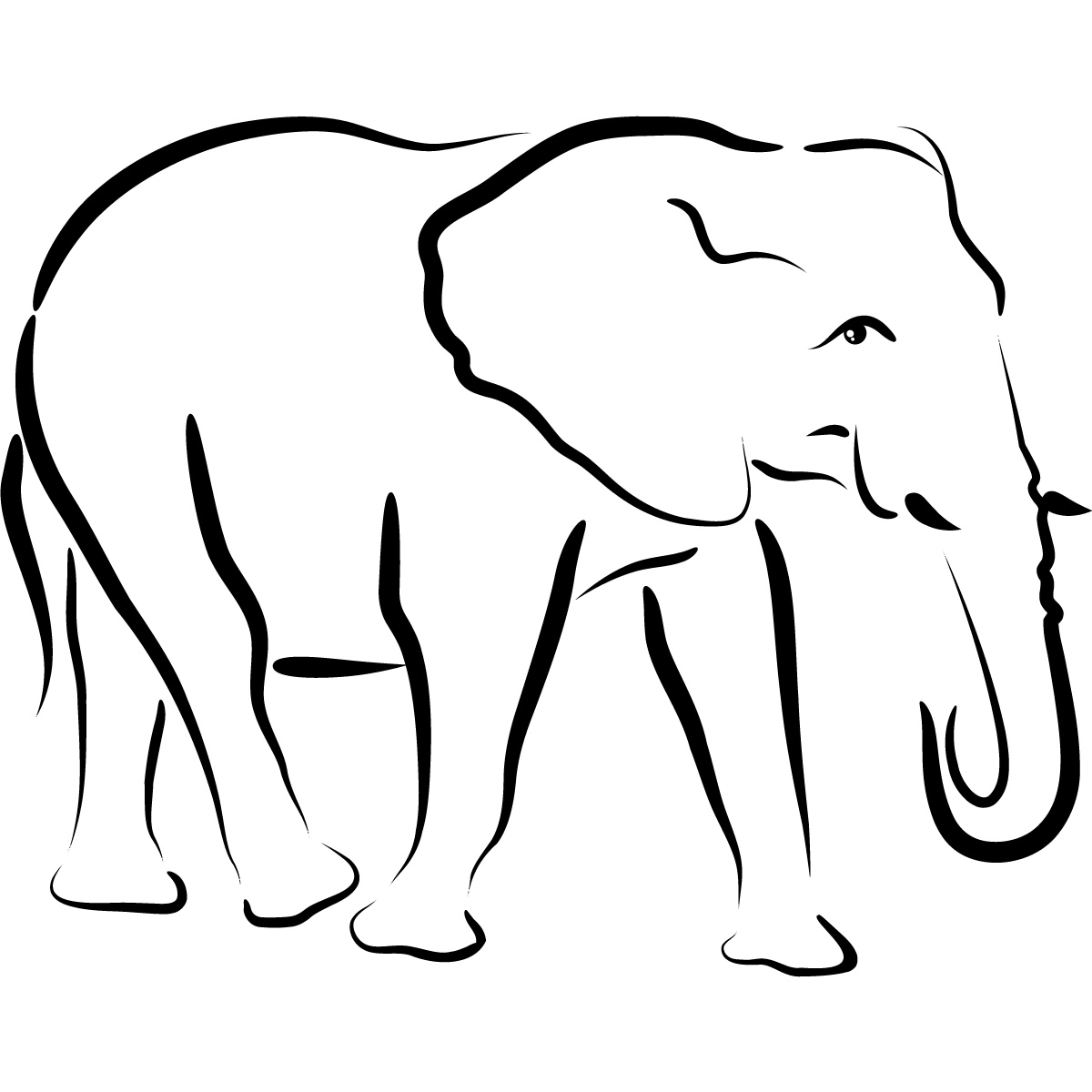 Outline download. Контуры животных. Слон трафарет. Контуры животных для детей. Трафареты животных для рисования.