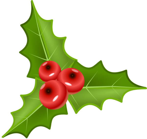 Holly With Berries clip art - vector clip art online, royalty free 