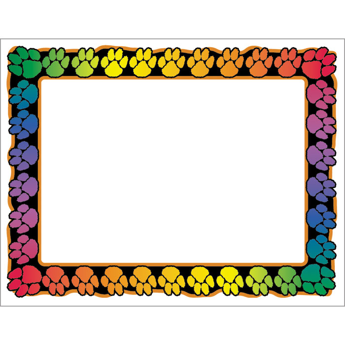 Paw Print Border Paper Car Pictures
