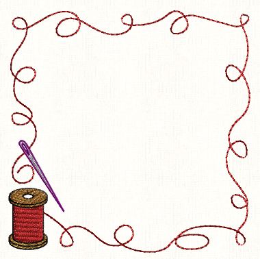 needle and thread border - Clip Art Library
