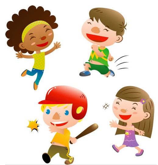 Cartoon Cute Children vector Cartoons vector free download
