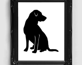 Image gallery for : lab sitting silhouette