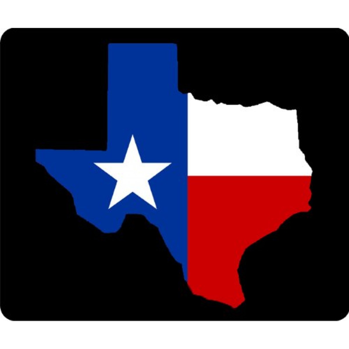 Texas State Flag Outline Thick Mouse Pad - Mousepads - Computer 