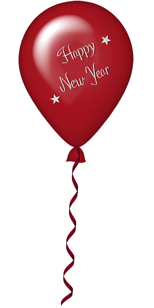 New Year Red Balloon PNG Clipart