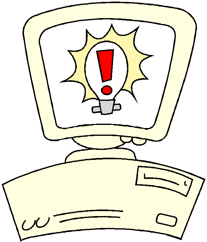 System Alert Icon - Warning Notification on Computer Screen