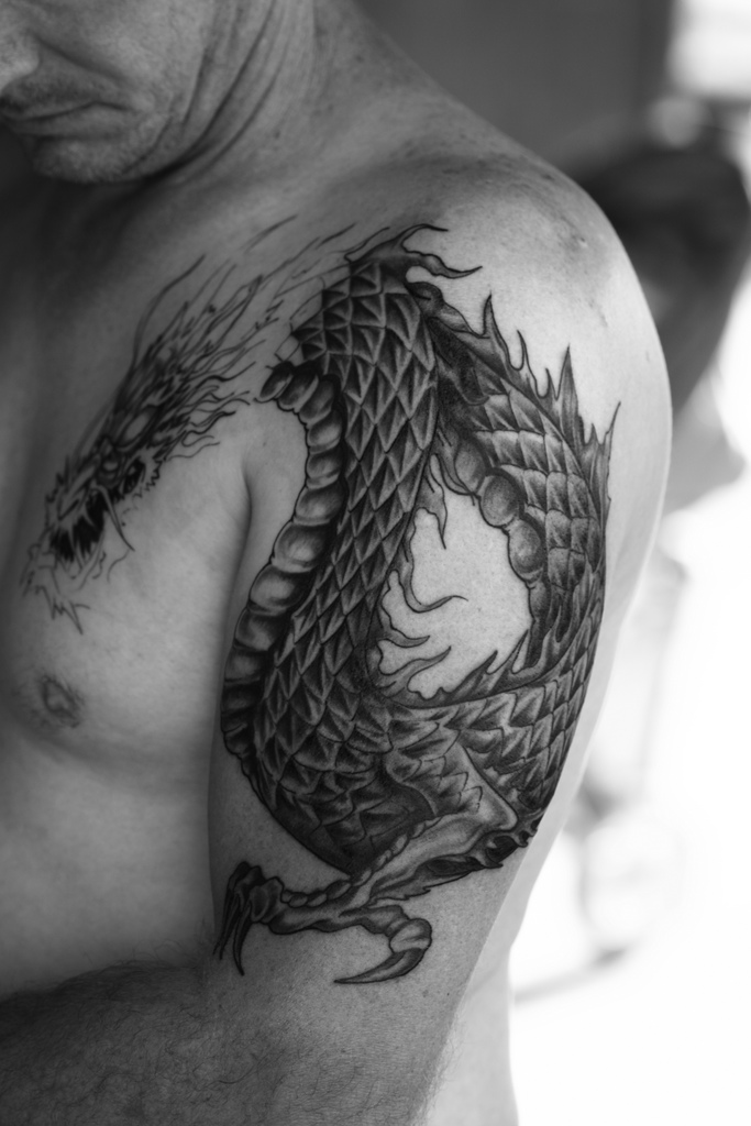 Dragon Shoulder Tattoos - Photos of Works By Pro Tattoo Artists | Dragon  Shoulder Tattoos