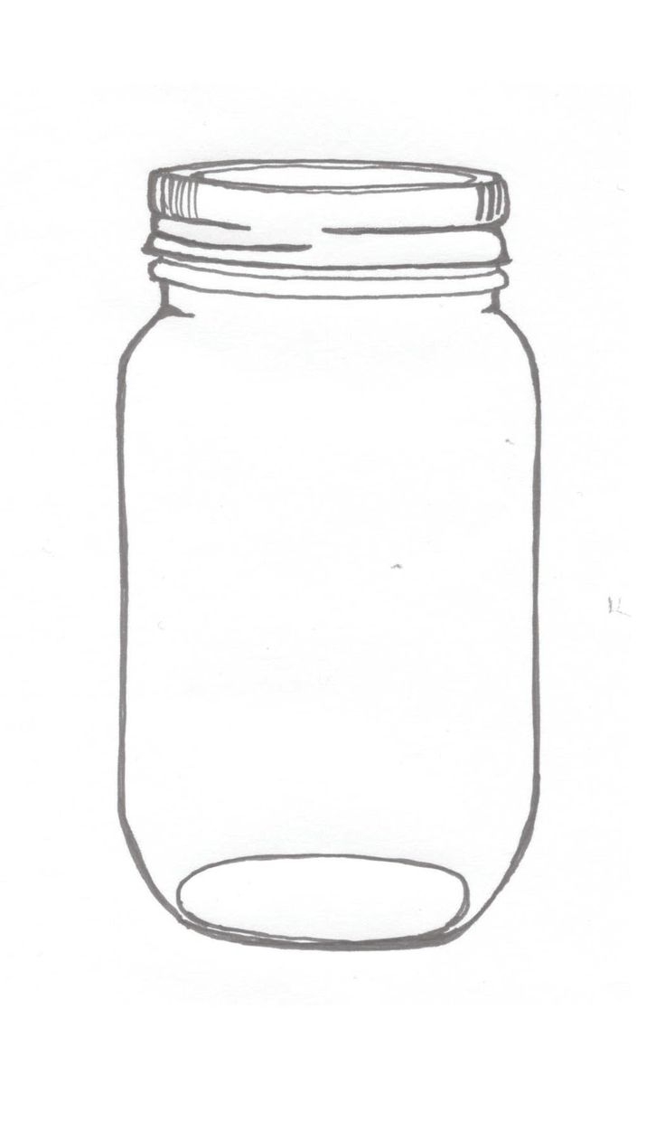 mason jar illustrations | An ink drawing of a mason jar related 