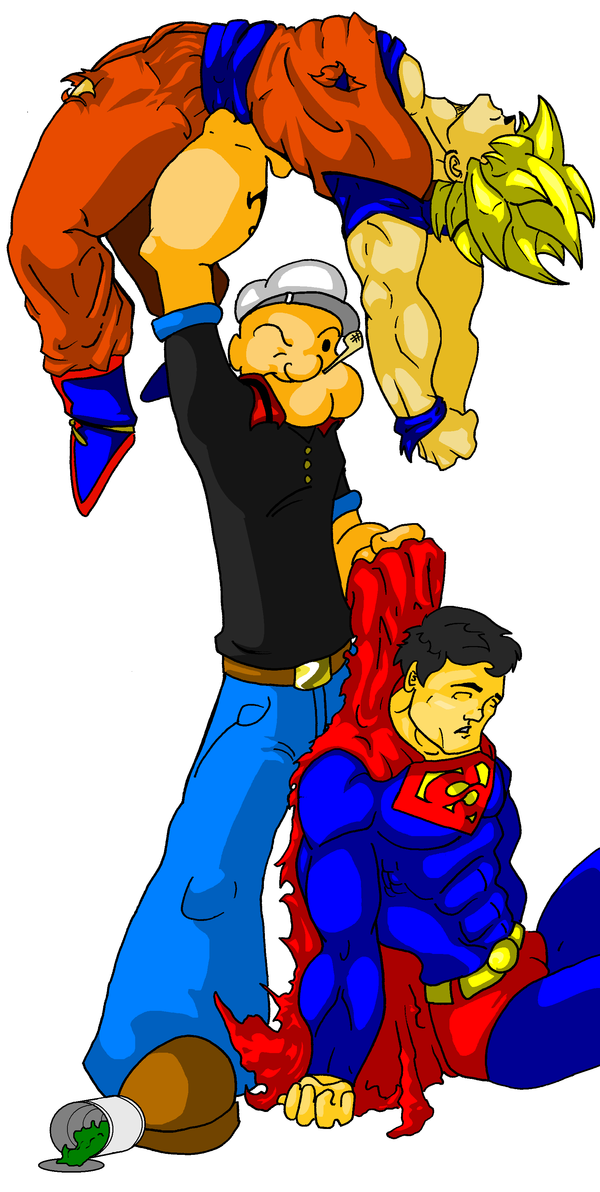 popeye vs goku and superman - Clip Art Library