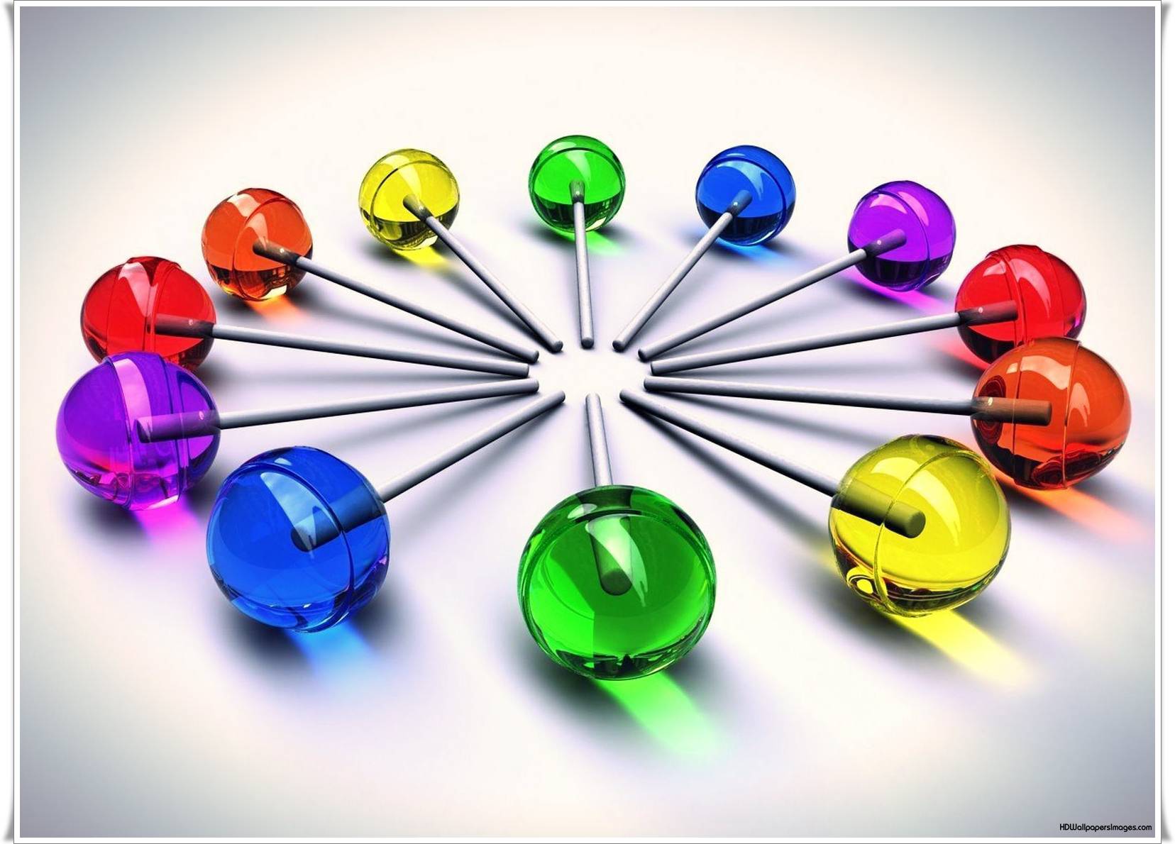 Colorful Lollipop Circle - Vibrant Candy Display for Design & Inspiration