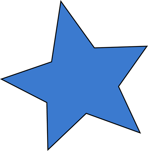 light blue star clip art