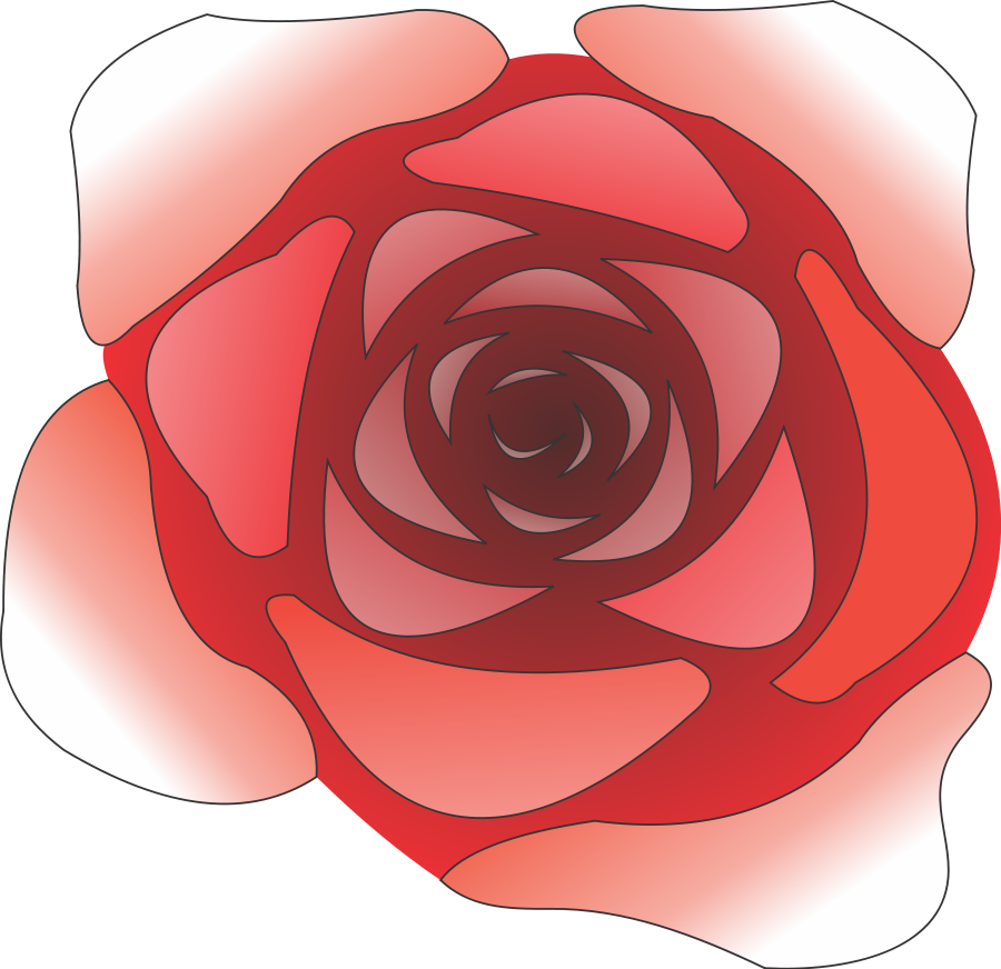 rose scroll Clipart, vector clip art online, royalty free design 