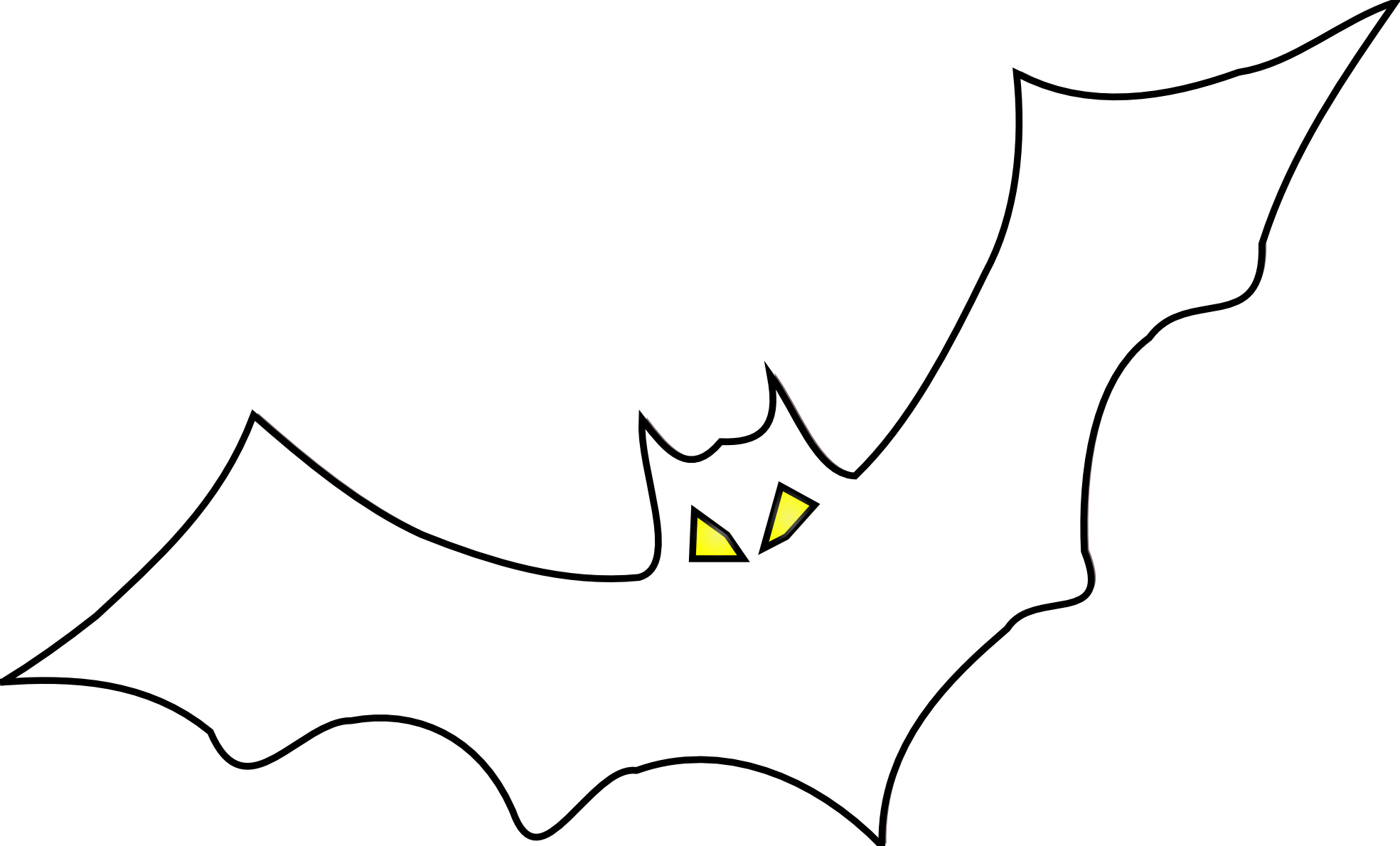 clipartist.net » Clip Art » Bat Beta Black White Art Halloween SVG