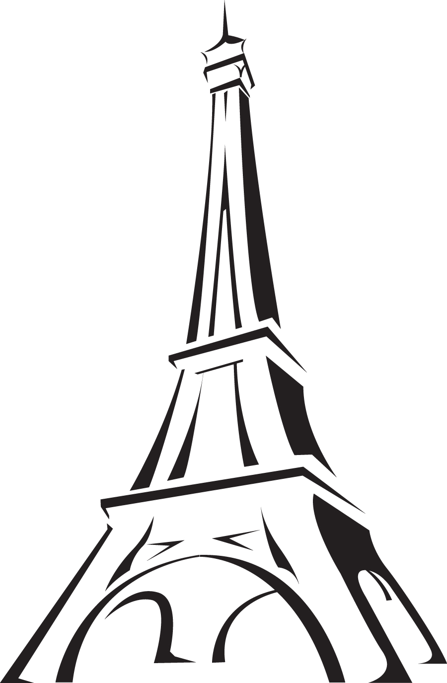 Hand-drawn eiffel tower sketch on Craiyon