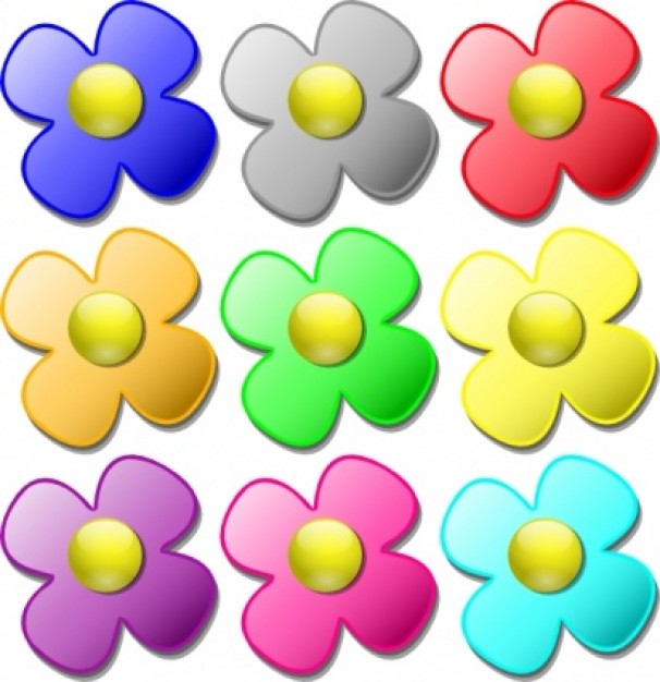 Game Marbles Flowers clip art Vector | Free Download
