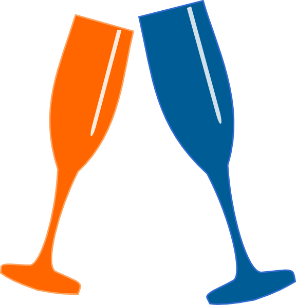Celebratory Champagne Toast Illustration | Festive Graphic for Events