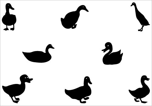 Duck Silhouette Vector PackSilhouette Clip Art