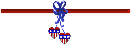 Patriotic Hearts Banner - USA Flag Design for Celebrations
