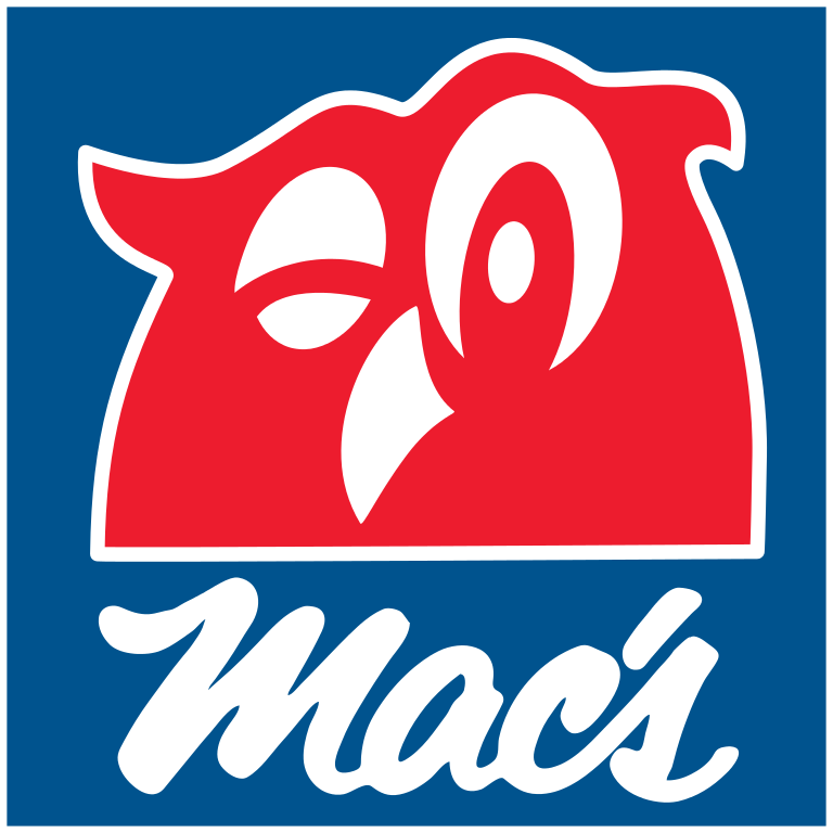 Vibrant red and blue abstract logo with white calligraphic script and organic shapes, evoking energy and creativity.