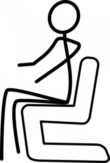 Seated Person Icon - Accessibility and Ergonomics Symbol
