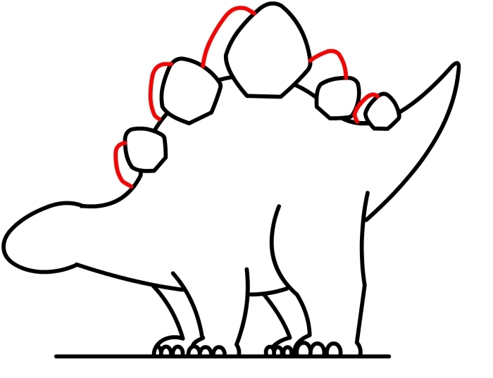 Pix For  Stegosaurus Outline