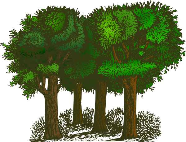Group Of Trees clip art - vector clip art online, royalty free 