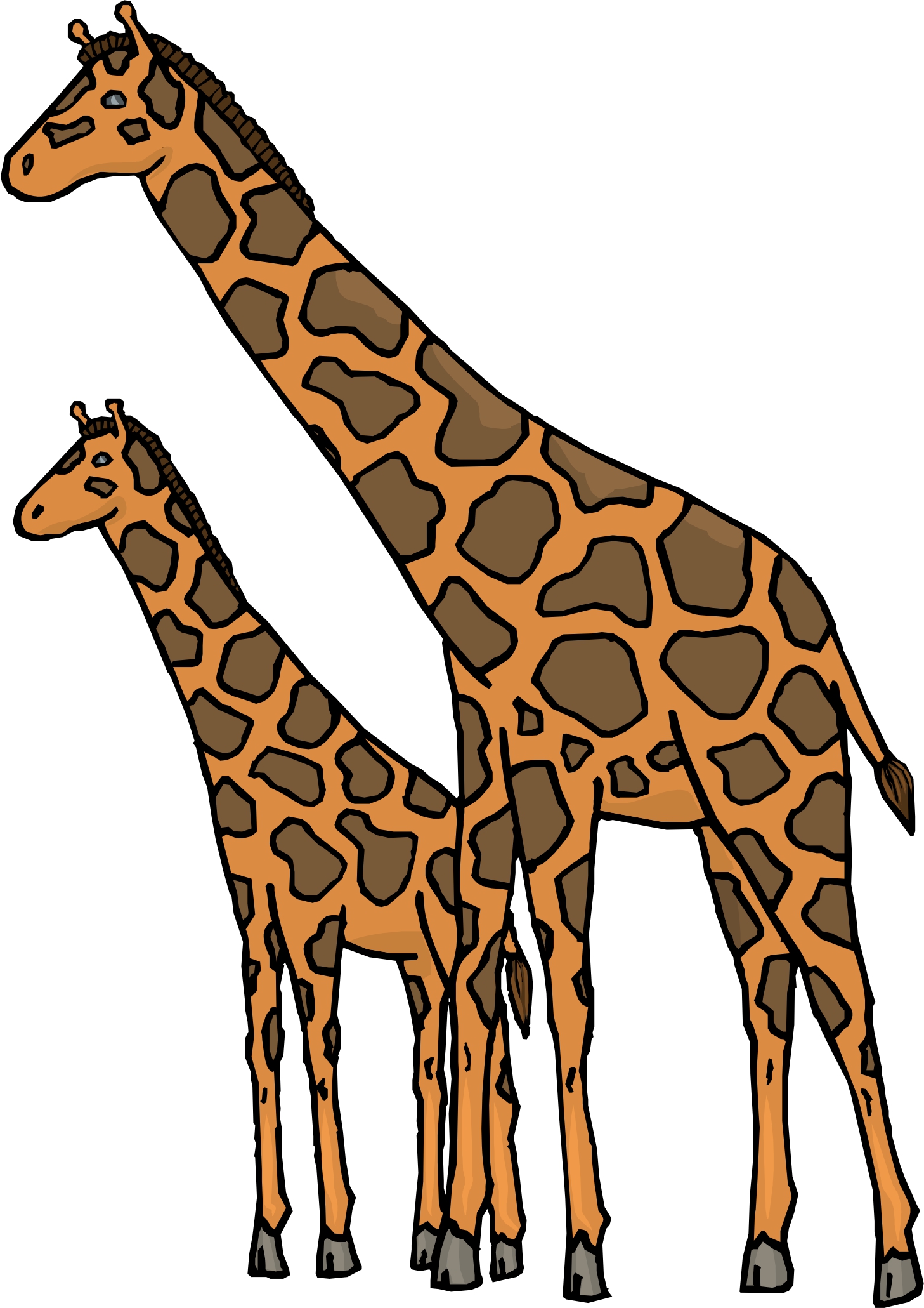 2 giraffes clipart - Clip Art Library