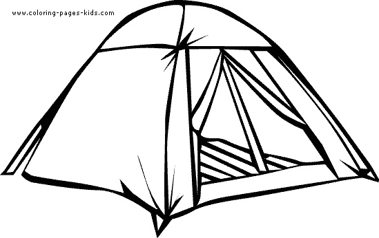 Camping Tent Coloring Pages Clipart - Free Clip Art Images