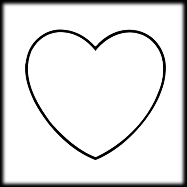 Simple black outline of a classic heart shape on white background, clean vector-style illustration.