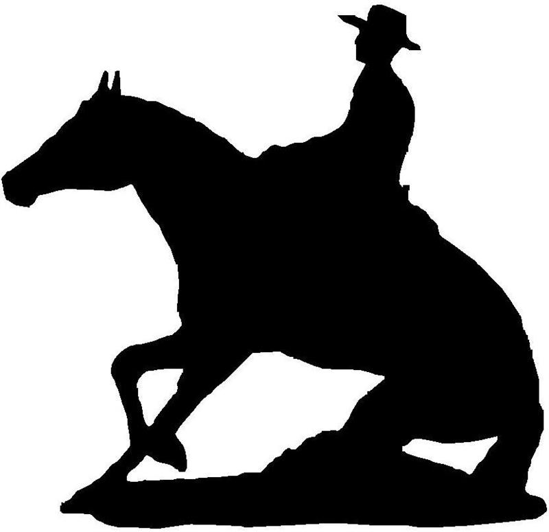 Reining horse, Automotive  Horse Trailer Magnetic Silhouette 