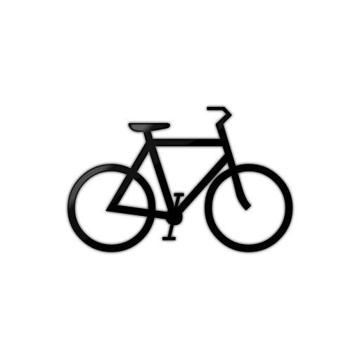 Bicycle Cartoon Black And White Bike Bikes Icon 038403 Clipart 