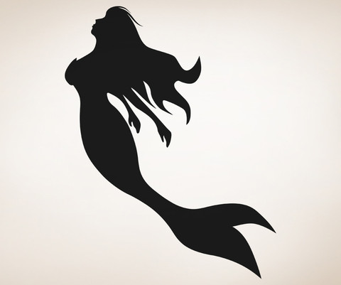 Vinyl Wall Decal Sticker Mermaid Silhouette #OS_AA1207 