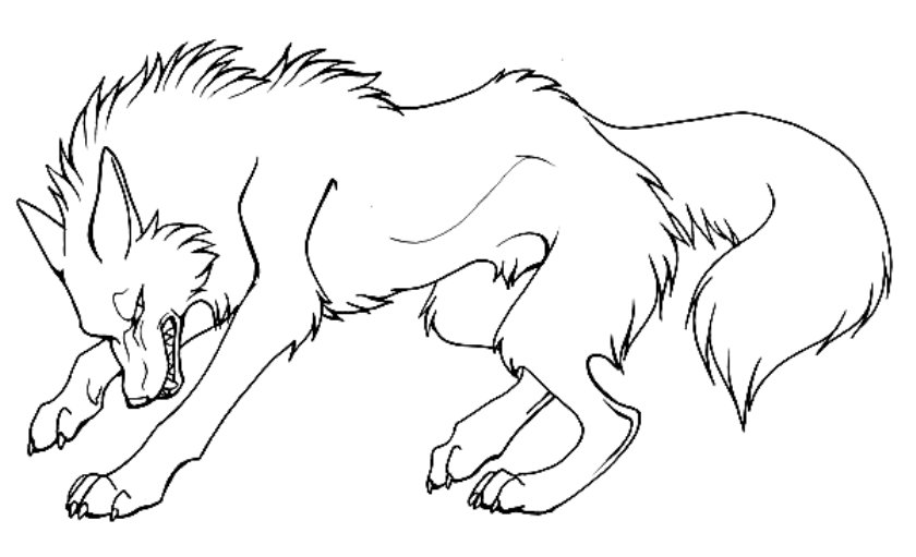 angry wolf coloring pages - Clip Art Library