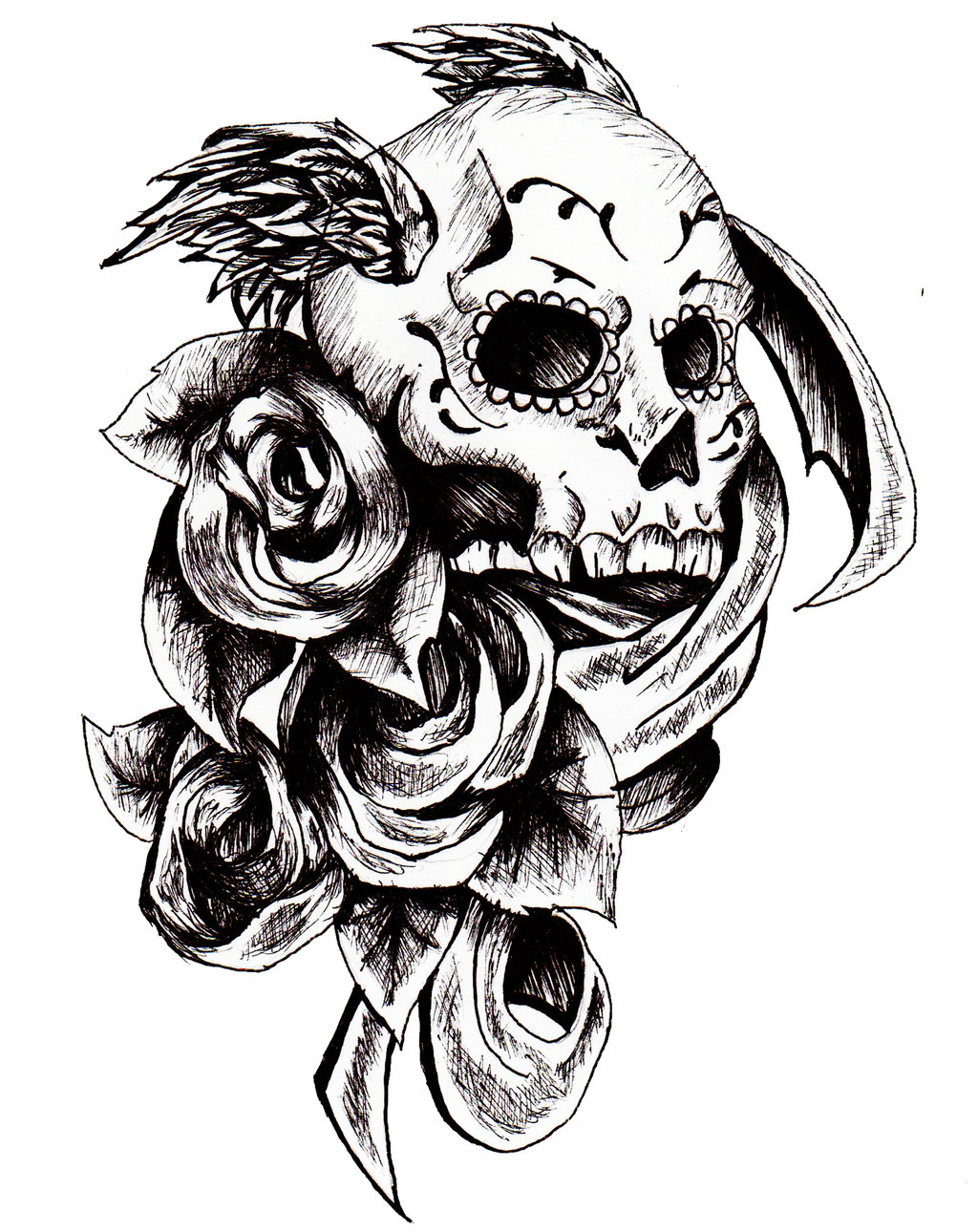 Tattoo Skull Stencil