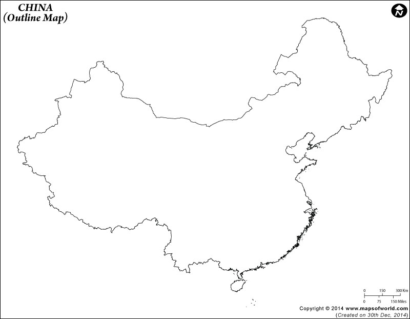 Blank Map of China | China Outline Map