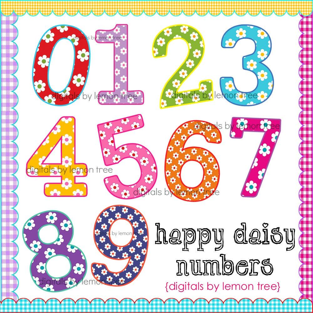 Cute Numbers Clipart Clip Art Library Images