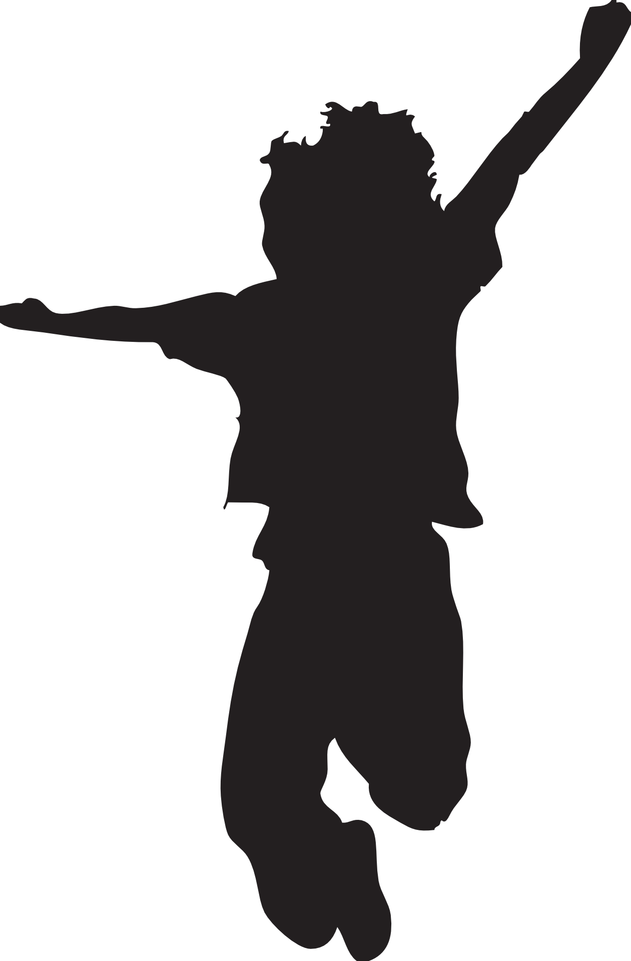 Jumping kid silhouette-boy outline vector | Free PSD,Vector,Icons