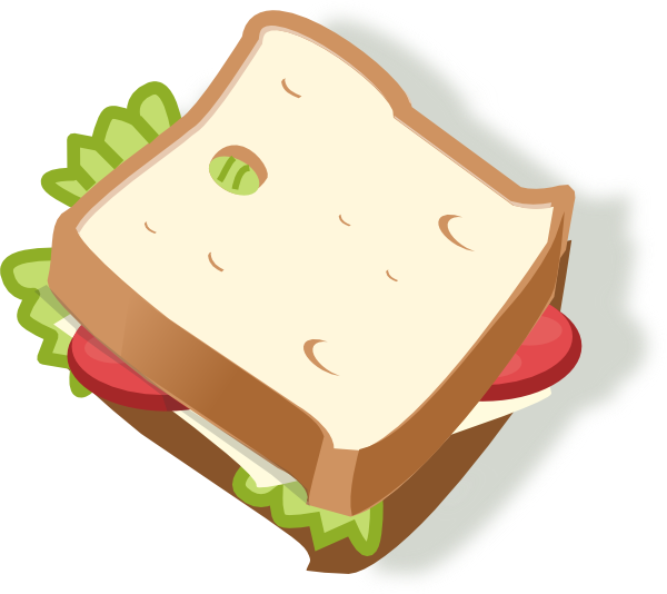 Vegetarian Sandwich clip art - vector clip art online, royalty 