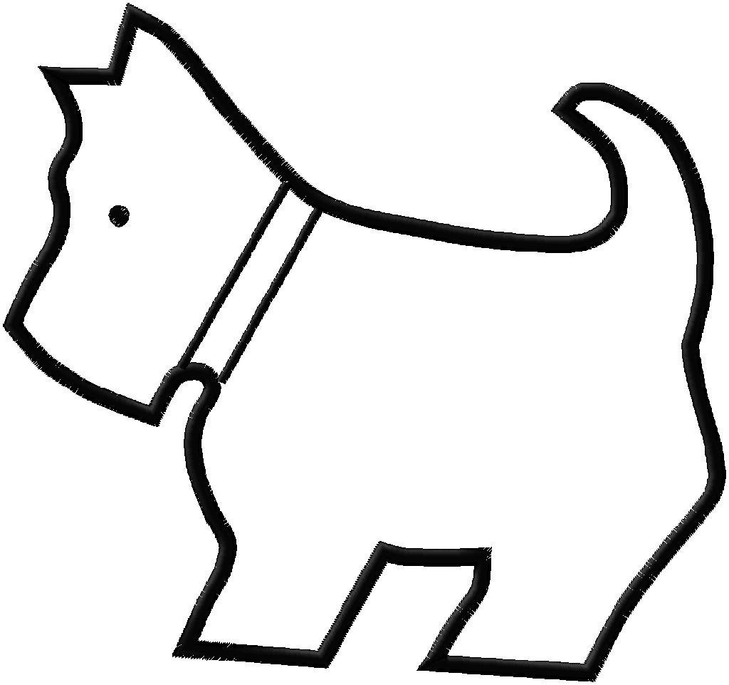 dog outline clip art