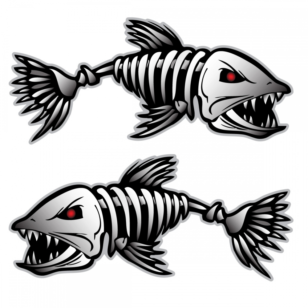 100 Ink Black Fish Skeleton Tattoo Design png  jpg 2023