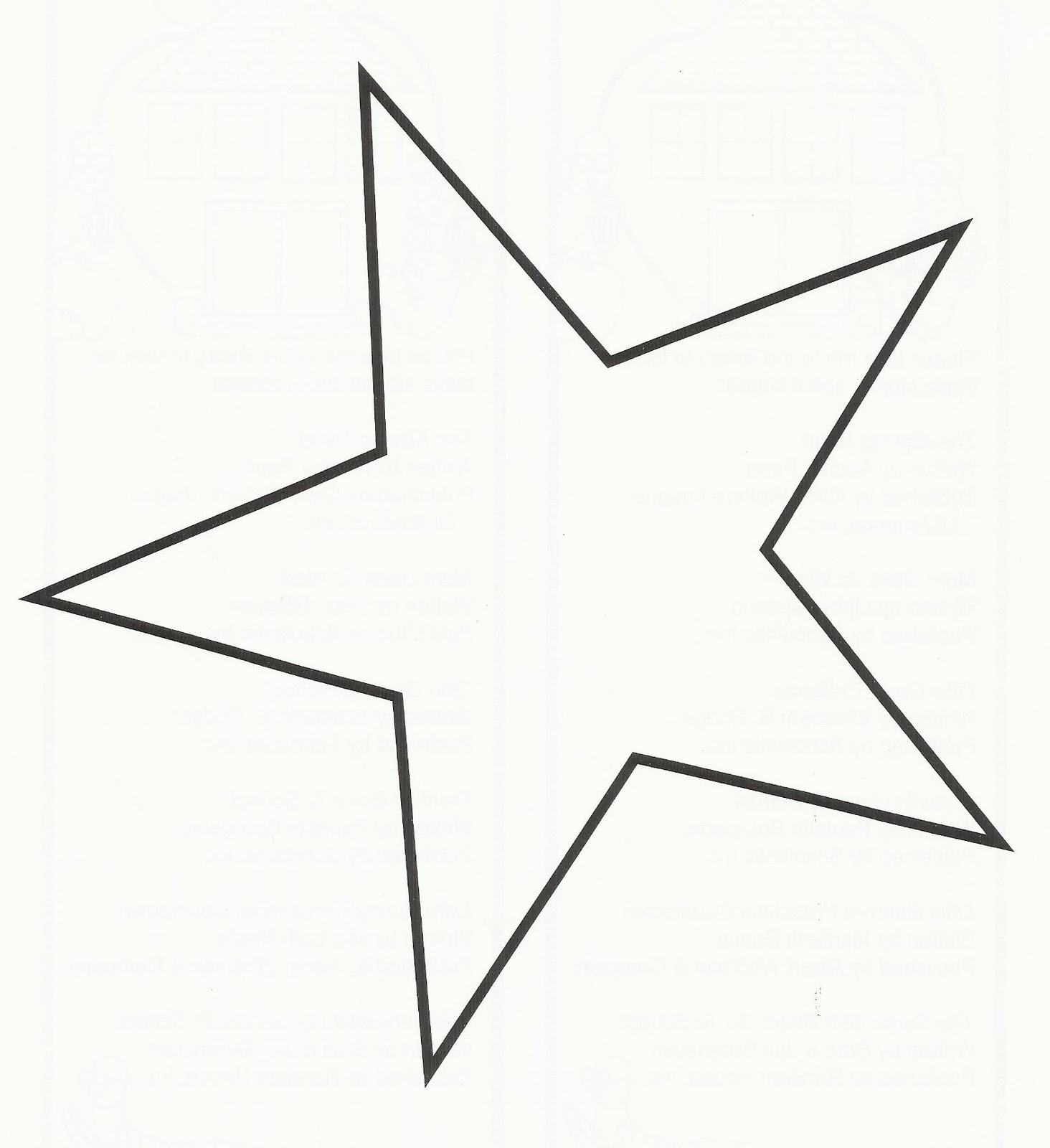 extra large star outline