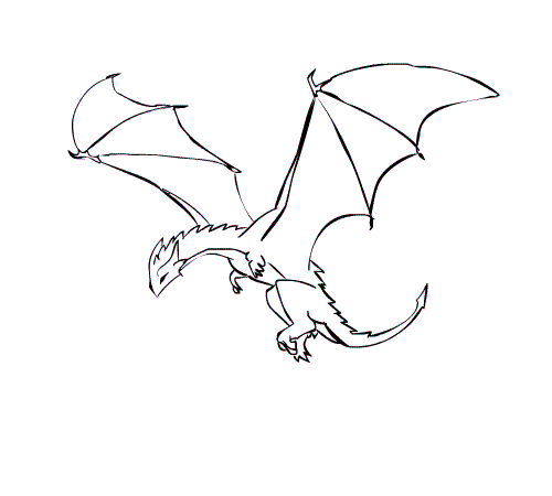 Flying Dragon Silhouette Images