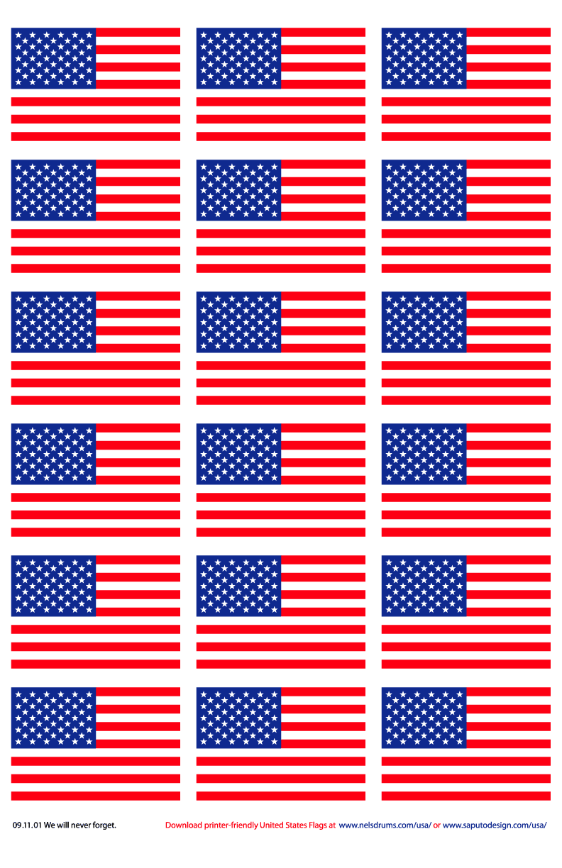 Printable 2 Sided American Flag Clip Art Library