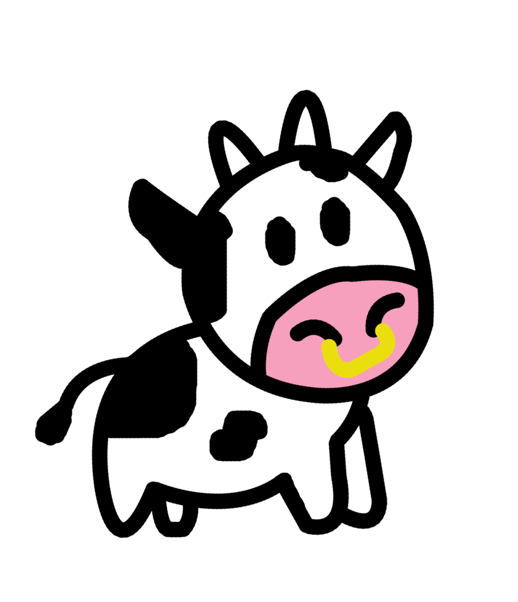 Clipart library: More Like Cartoon Cow PNG + PSD by denai1